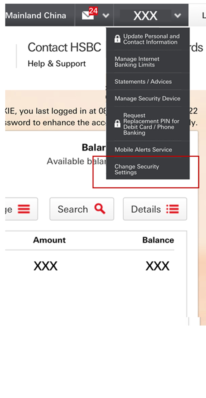 change security settings